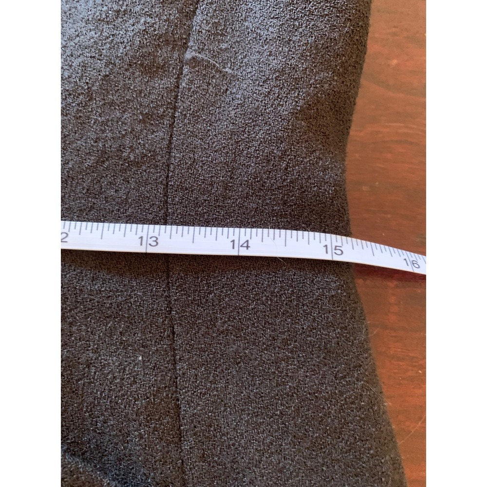 Dana Buchman Dresses Brown Pure Wool Long Sleeve Button Front Coat Dress 6 - Picture 6 of 9